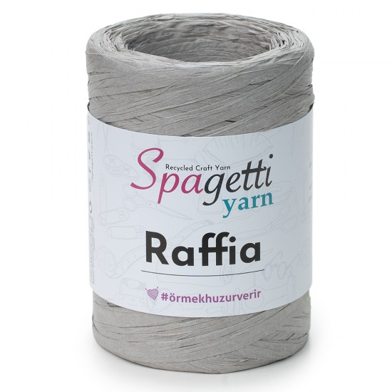 Raffia Gri El Örgü İpliği