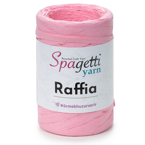 Raffia Pembe El Örgü İpliği