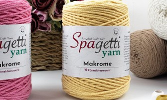 Rengârenk Pamuk Makromeler Spagetti Yarn'da