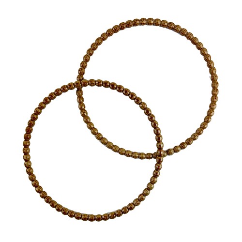 1 Çift Boncuk Görünümlü Yuvarlak Çanta Sapı