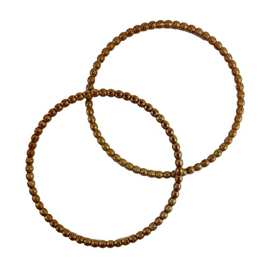 1 Çift Boncuk Görünümlü Yuvarlak Çanta Sapı