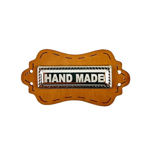 2'li Handmade Yazılı Metal-Suni Deri Etiket