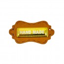 2'li Handmade Yazılı Metal-Suni Deri Etiket