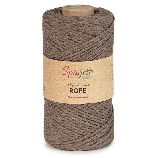 2mm 250g Koyu Bej 2 Büküm Halat Makrome İpi