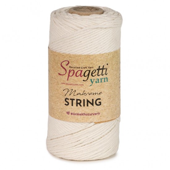 2mm 250g Şeker Beyaz Makrome Tarama İpi