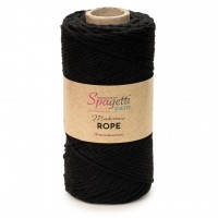 2mm 250g Siyah 2 Büküm Halat Makrome İpi 2mm 250g Siyah 2 Büküm Halat Makrome İpi