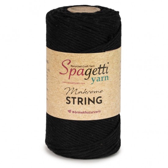 2mm 250g Siyah Makrome Tarama İpi