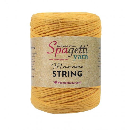 2mm 500g Sarı Makrome Tarama İpi