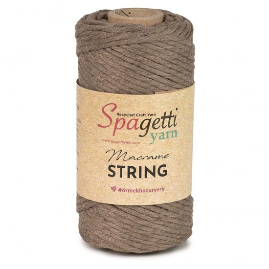 3mm 250g Koyu Bej Makrome Tarama İpi