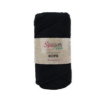4mm 250g Siyah 3 Büküm Halat Makrome İpi 4mm 250g Siyah 3 Büküm Halat Makrome İpi