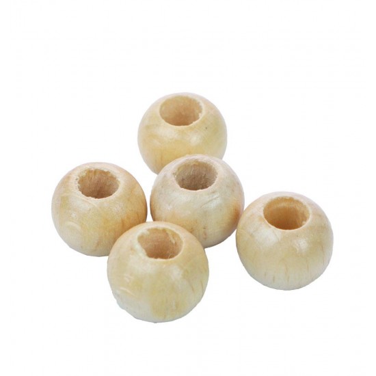 5'li 17mm Cilalı Ahşap Yuvarlak Boncuk 5'li 17mm Cilalı Ahşap Yuvarlak Boncuk