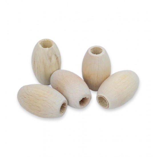 5'li 20mm Ahşap Oval Boncuk 5'li 20mm Ahşap Oval Boncuk