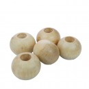 5'li 26mm Cilalı Ahşap Yuvarlak Boncuk 5'li 26mm Cilalı Ahşap Yuvarlak Boncuk