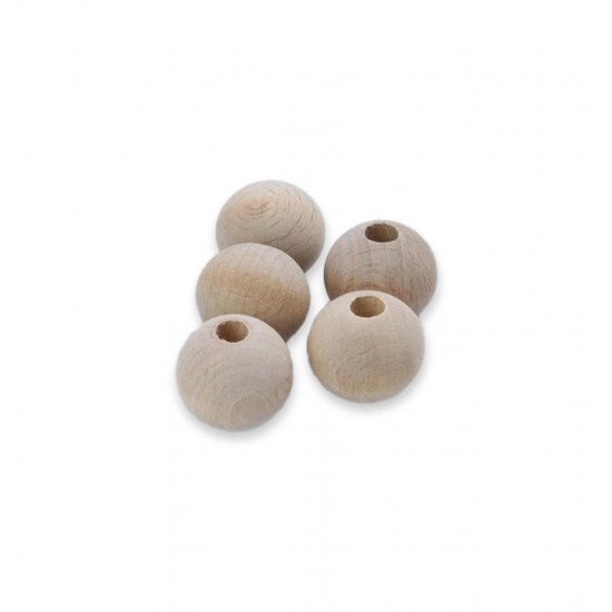 5'li 26mm Ahşap Yuvarlak Boncuk 5'li 26mm Ahşap Yuvarlak Boncuk