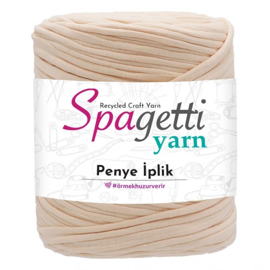 Penye İp Açık Bej El Örgü İpliği