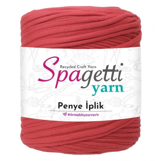 Penye İp Açık Kırmızı El Örgü İpliği