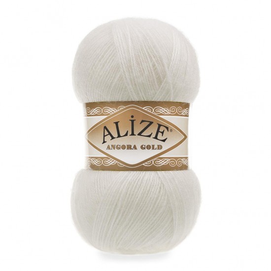 Alize Angora Gold Kırık Beyaz El Örgü İpliği