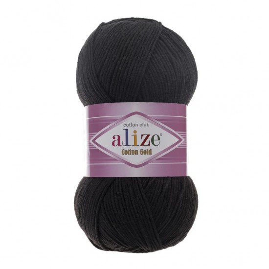 Alize Cotton Gold 060 Siyah El Örgü İpliği