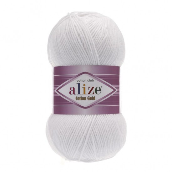 Alize Cotton Gold 055 Beyaz El Örgü İpliği