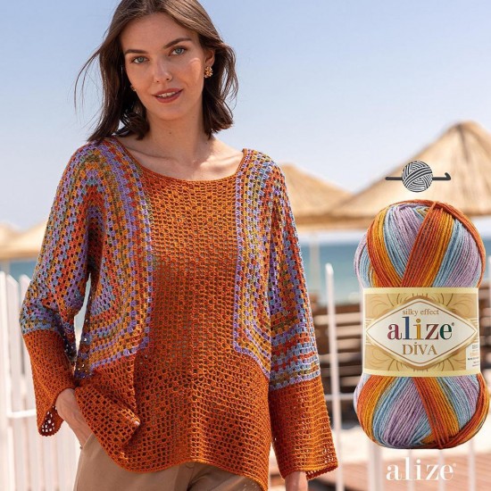 Alize Diva Batik 2130 El Örgü İpliği