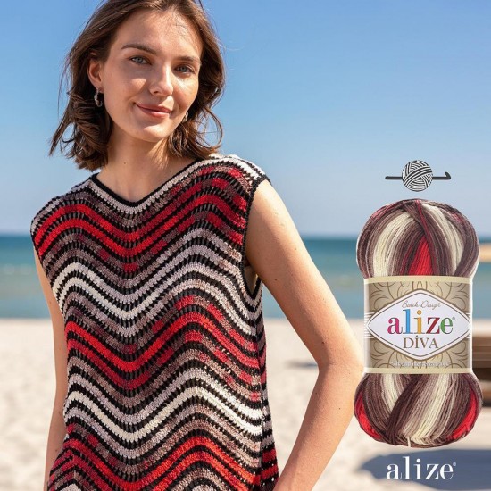 Alize Diva Batik 3241 El Örgü İpliği