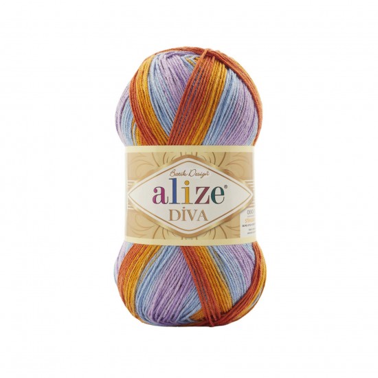 Alize Diva Batik 7794 El Örgü İpliği