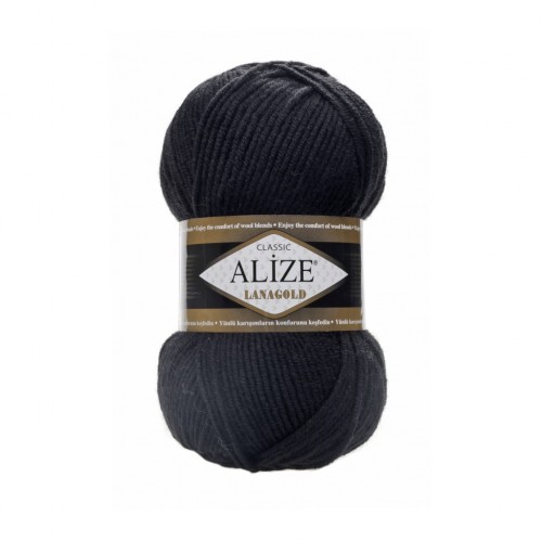 Alize Lanagold Siyah El Örgü İpliği
