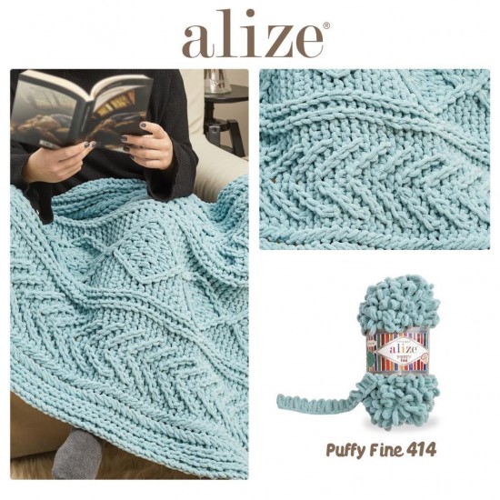 Alize Puffy Fine Sarı El Örgü İpliği