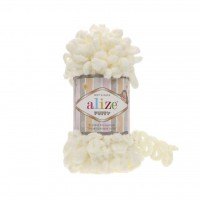 Alize Puffy Şeker Beyaz El Örgü İpliği Alize Puffy Şeker Beyaz El Örgü İpliği