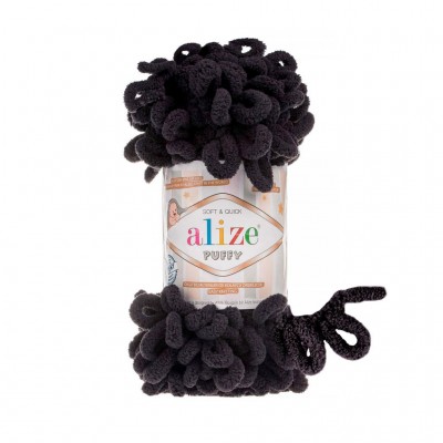 Alize Puffy Siyah El Örgü İpliği