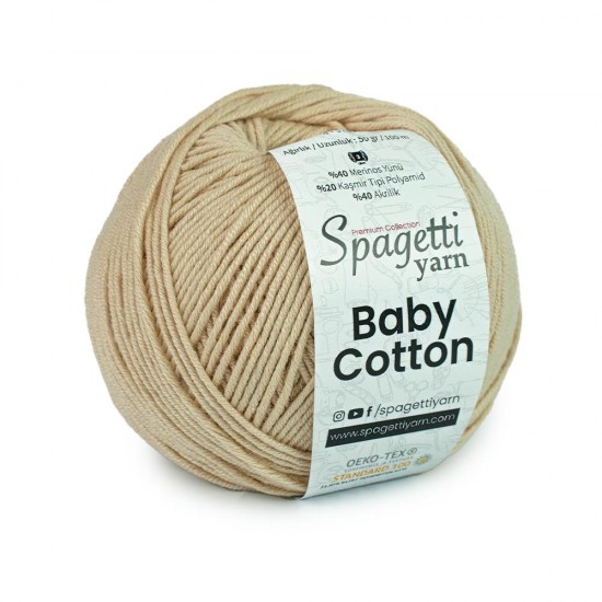 Baby Cotton Bej El Örgü İpliği