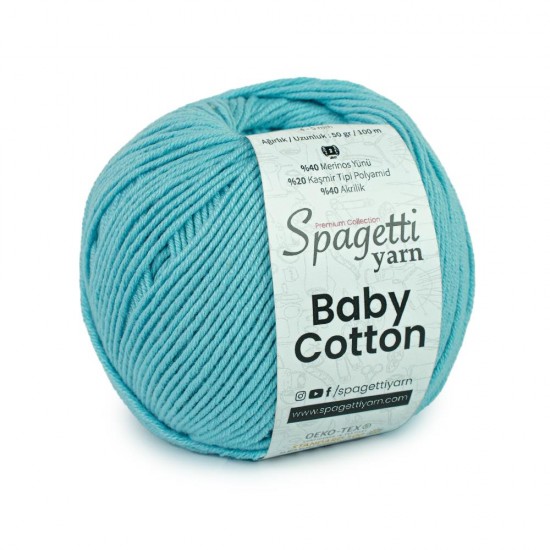 Baby Cotton Gök Mavi El Örgü İpliği