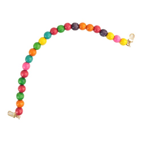 Boncuklu Ahşap Çanta Sapı 