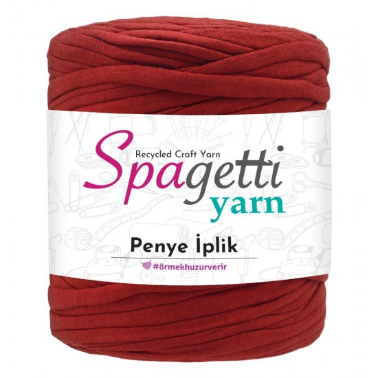 Penye İp Canlı Kırmızı El Örgü İpliği
