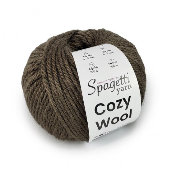 Cozy Wool Kahve El Örgü İpliği