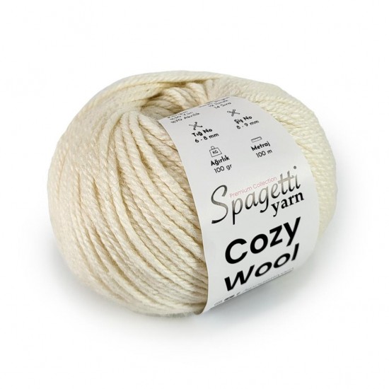Cozy Wool Krem El Örgü İpliği