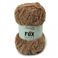 Fox Velvet Koyu Bej Kadife El Örgü İpliği
