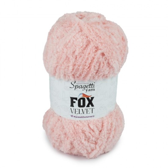 Fox Velvet Soft Pembe Kadife El Örgü İpliği