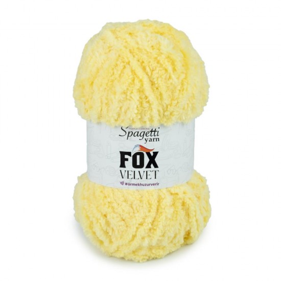 Fox Velvet Soft Sarı Kadife El Örgü İpliği