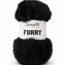 Furry Siyah Kadife El Örgü İpliği