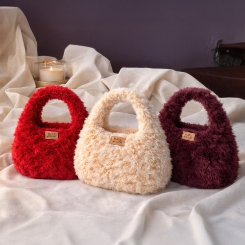 Furry Haki Kadife El Örgü İpliği