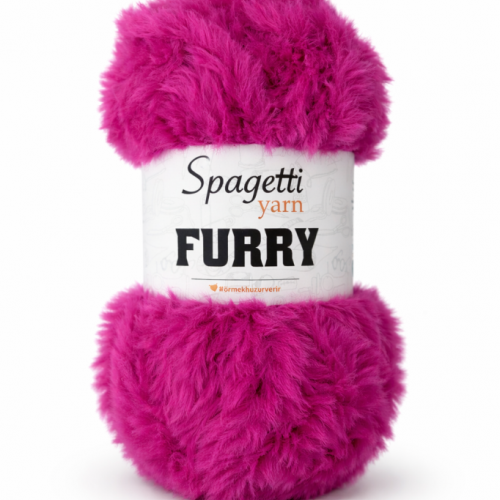 Furry Fuşya Kadife El Örgü İpliği