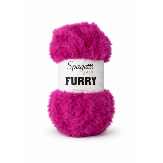 Furry Fuşya Kadife El Örgü İpliği