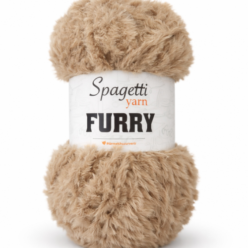 Furry Bej Kadife El Örgü İpliği