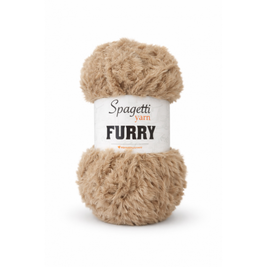 Furry Bej Kadife El Örgü İpliği