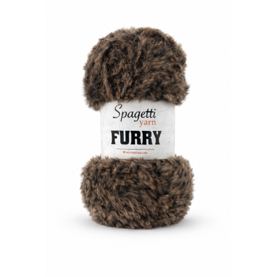 Furry Toprak Rengi Kadife El Örgü İpliği