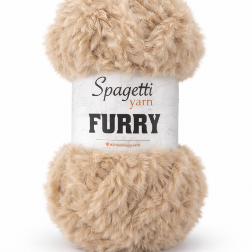 Furry Şampanya Rengi Kadife El Örgü İpliği