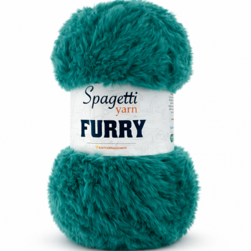 Furry Petrol Yeşil Kadife El Örgü İpliği