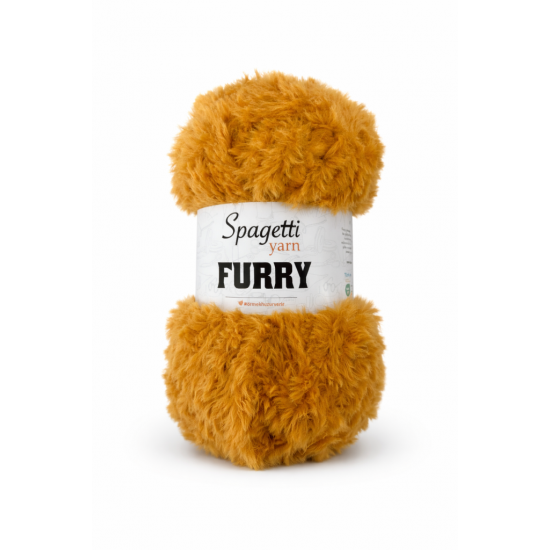 Furry Hardal Rengi Kadife El Örgü İpliği