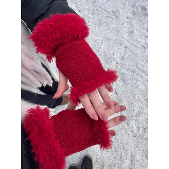 Furry Hardal Rengi Kadife El Örgü İpliği